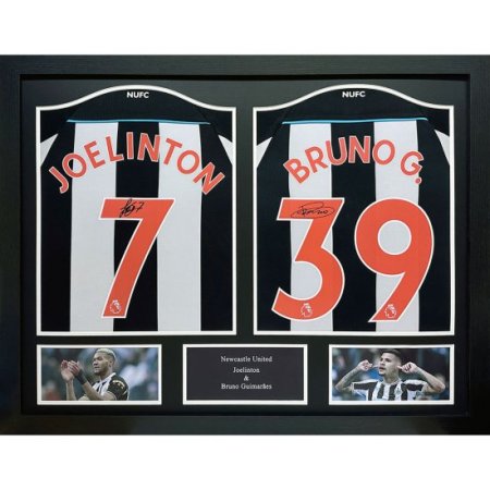 (image for) Newcastle United FC Bruno Guimaraes & Joelinton Signed Shirts (Dual Framed)