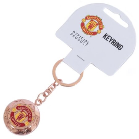 (image for) Manchester United FC Rose Gold Ball Keyring