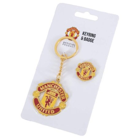 (image for) Manchester United FC Keyring & Badge Set