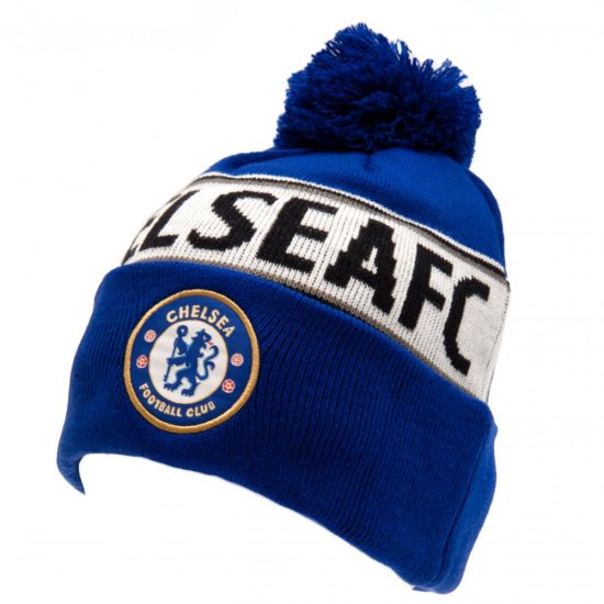 (image for) Chelsea FC Royal Text Ski Hat