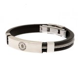 (image for) Chelsea FC Silver Inlay Silicone Bracelet