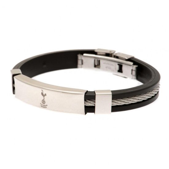 (image for) Tottenham Hotspur FC Silver Inlay Silicone Bracelet