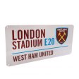 (image for) West Ham United FC White Street Sign