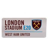 (image for) West Ham United FC White Street Sign