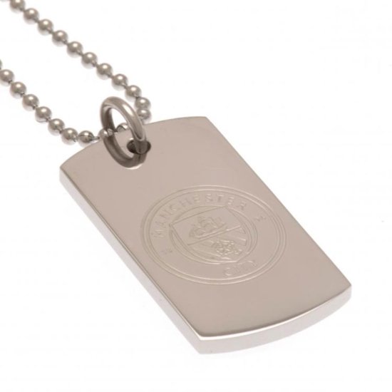 (image for) Manchester City FC Engraved Dog Tag & Chain