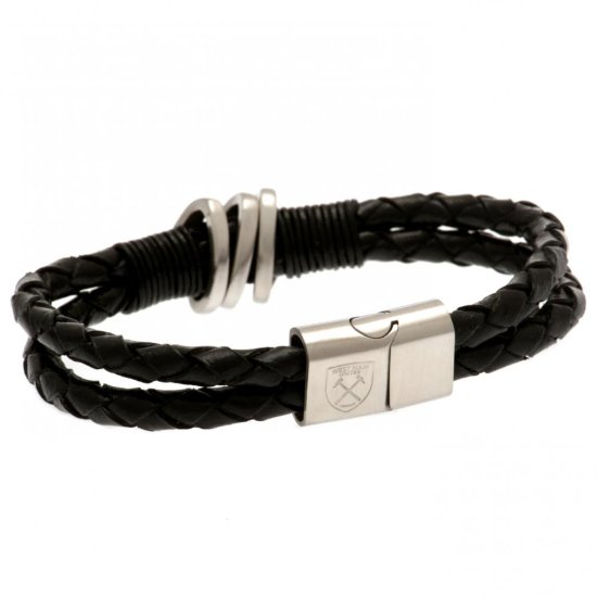 (image for) West Ham United FC Leather Bracelet