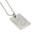 (image for) West Ham United FC Silver Plated Dog Tag & Chain