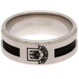 West Ham United FC Black Inlay Ring Medium CT