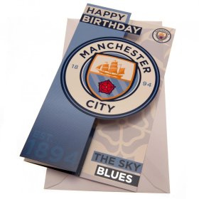 Manchester City FC Sky Blues Birthday Card