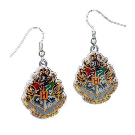 (image for) Harry Potter Silver Plated Earrings Hogwarts