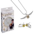 (image for) Harry Potter Silver Plated Necklace & Earrings Golden Snitch