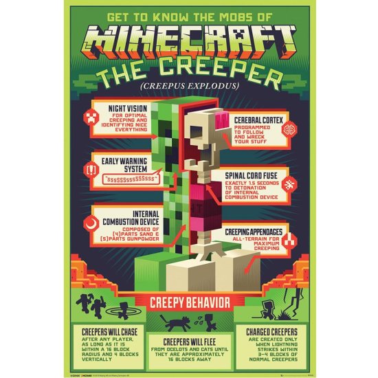 (image for) Minecraft Poster Creeper 131