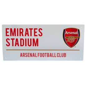 Arsenal FC White Street Sign
