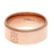 (image for) Liverpool FC Rose Gold Plated Ring Medium