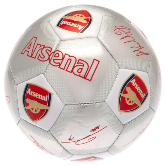 (image for) Arsenal FC Sig Silver Football - Click Image to Close
