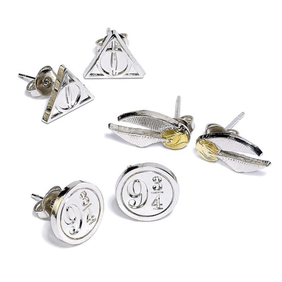 (image for) Harry Potter Silver Plated Earring Set - Click Image to Close