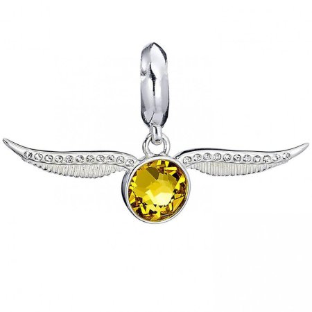 (image for) Harry Potter Sterling Silver Crystal Charm Golden Snitch