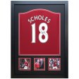 (image for) Manchester United FC Scholes Signed Shirt (Framed)