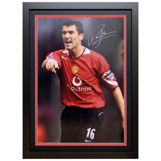 (image for) Manchester United FC Keane Signed Framed Print - Click Image to Close