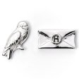 (image for) Harry Potter Silver Plated Earrings Hedwig Owl & Letter