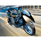 (image for) Batman 3D Image Puzzle 500pc Batcycle