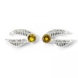 (image for) Harry Potter Sterling Silver Crystal Earrings Golden Snitch
