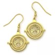 (image for) Harry Potter Gold Plated Crystal Earrings Time Turner