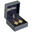 (image for) Harry Potter Gold Plated Crystal Earrings Time Turner