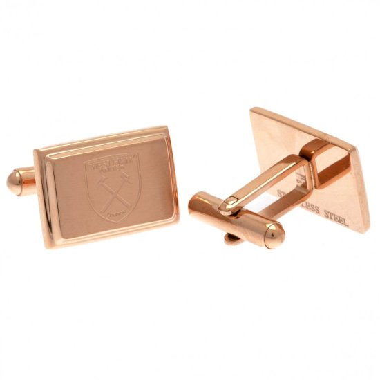 (image for) West Ham United FC Rose Gold Plated Cufflinks