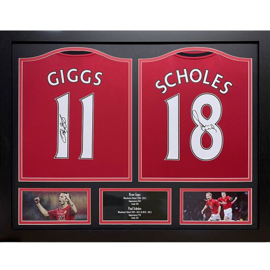 (image for) Manchester United FC Giggs & Scholes Signed Shirts (Dual Framed)