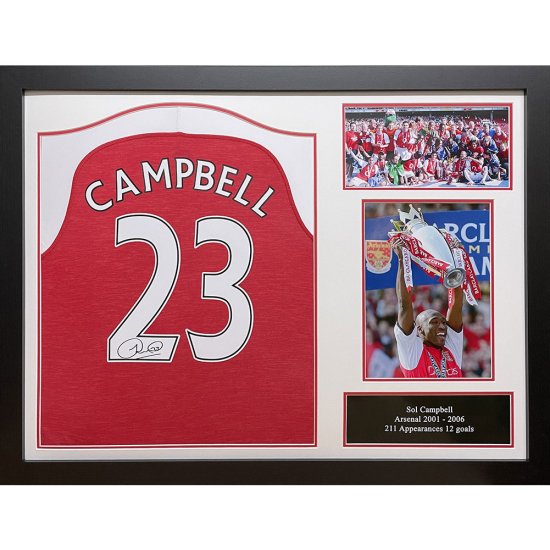(image for) Arsenal FC Campbell Signed Shirt (Framed)