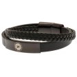 (image for) Chelsea FC Black IP Leather Bracelet