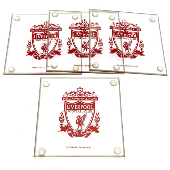 (image for) Liverpool FC 4pk Glass Coaster Set