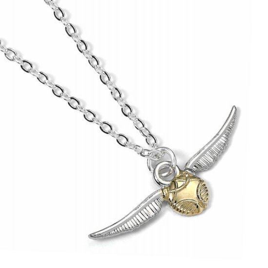 (image for) Harry Potter Silver Plated Necklace Golden Snitch