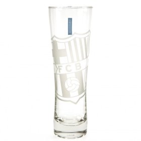FC Barcelona Etched Crest Tall Beer Glass
