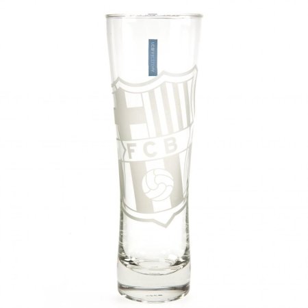 (image for) FC Barcelona Etched Crest Tall Beer Glass