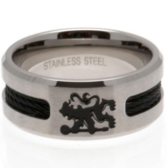 (image for) Chelsea FC Black Inlay Ring Small