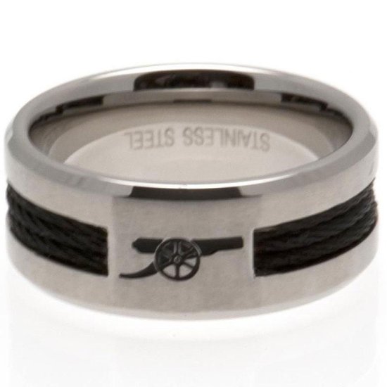 (image for) Arsenal FC Black Inlay Ring Small