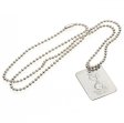 (image for) Tottenham Hotspur FC Silver Plated Dog Tag & Chain
