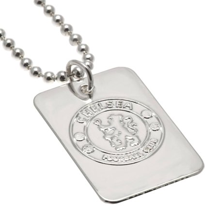 (image for) Chelsea FC Silver Plated Dog Tag & Chain