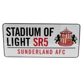 Sunderland AFC White Street Sign