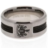 (image for) Newcastle United FC Black Inlay Ring Medium