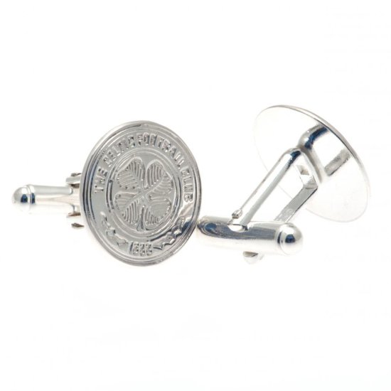 (image for) Celtic FC Sterling Silver Crest Cufflinks - Click Image to Close