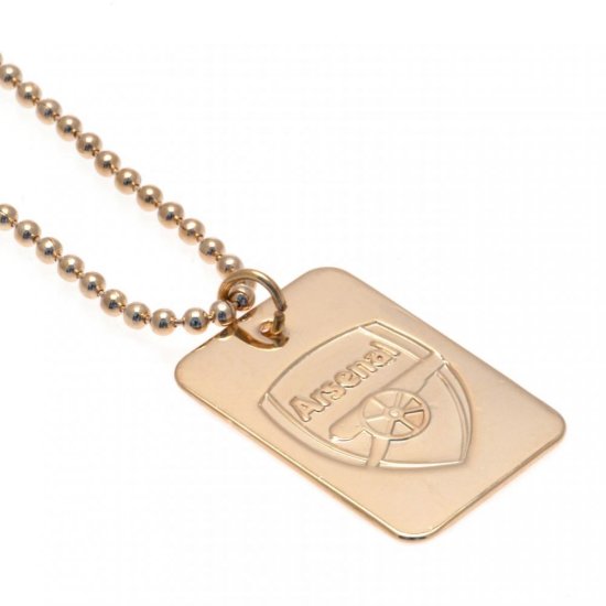 (image for) Arsenal FC Gold Plated Dog Tag & Chain