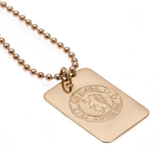 (image for) Chelsea FC Gold Plated Dog Tag & Chain