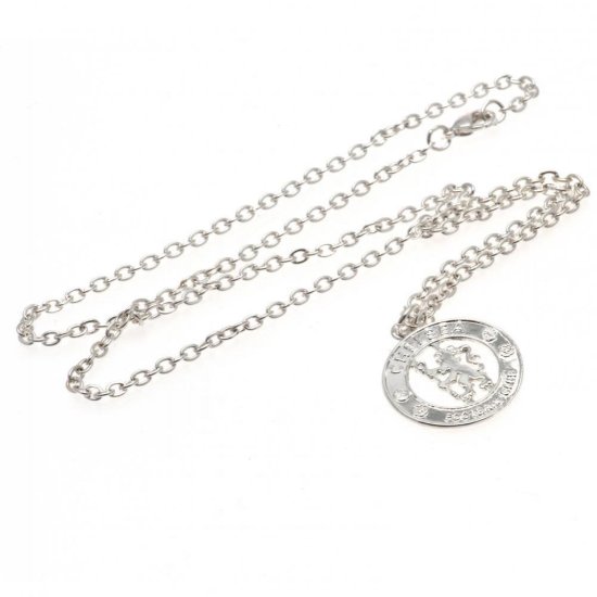 (image for) Chelsea FC Silver Plated Pendant & Chain CR - Click Image to Close