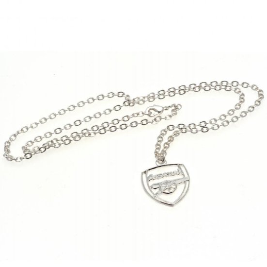 (image for) Arsenal FC Silver Plated Pendant & Chain CR - Click Image to Close