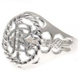 (image for) Rangers FC Silver Plated Crest Ring Small