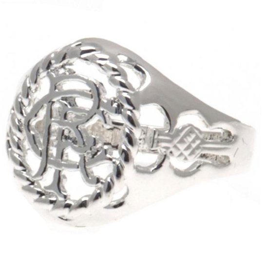 (image for) Rangers FC Silver Plated Crest Ring Medium