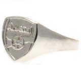 (image for) Arsenal FC Silver Plated Crest Ring Medium